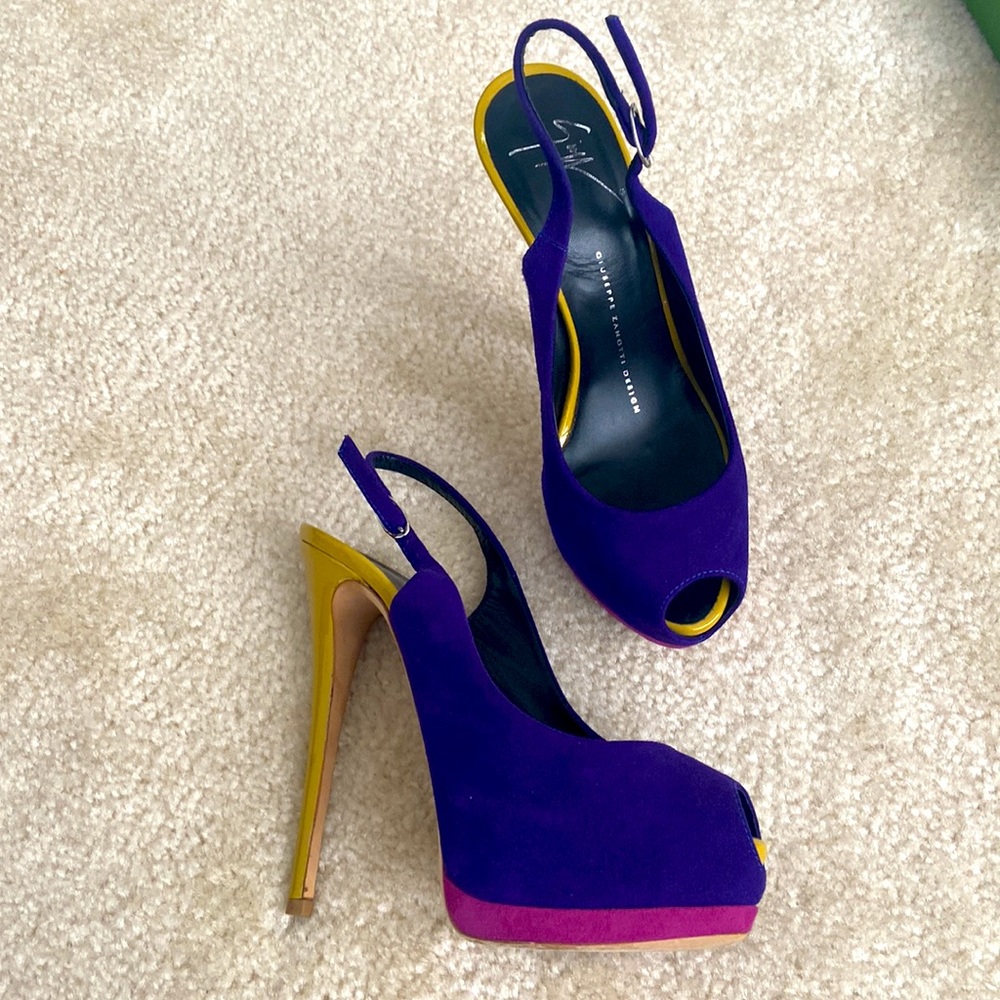 Giuseppe Zanotti Colorblock Slingback Sandals